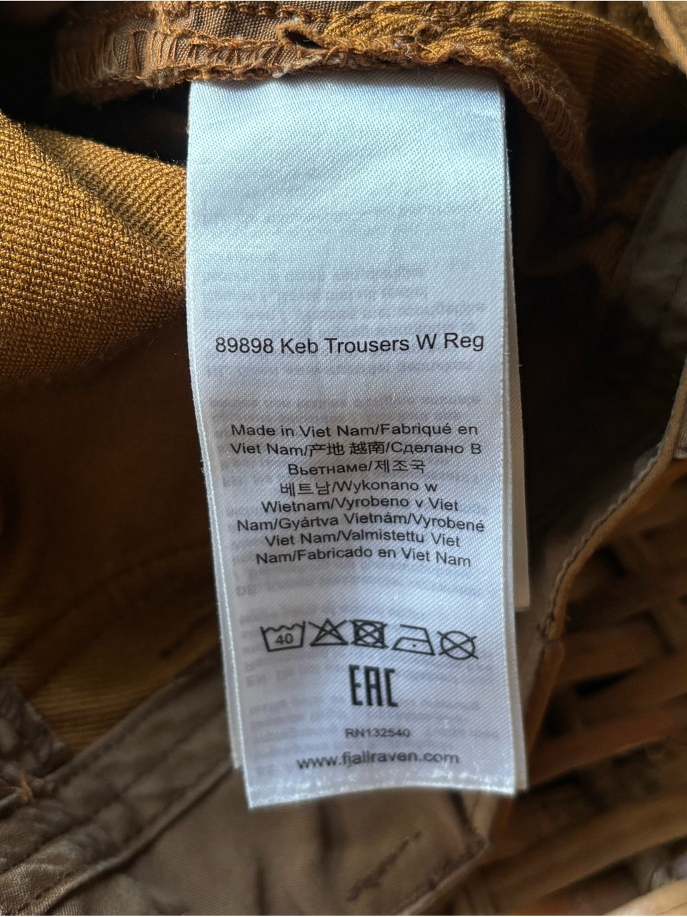 Fjallraven Keb Trousers Regular Fit Timber Brown / Chestnut US 24 - 25 EU 32 - Picture 5 of 6